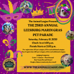 Mardi Gras Parade Square Graphic with logo